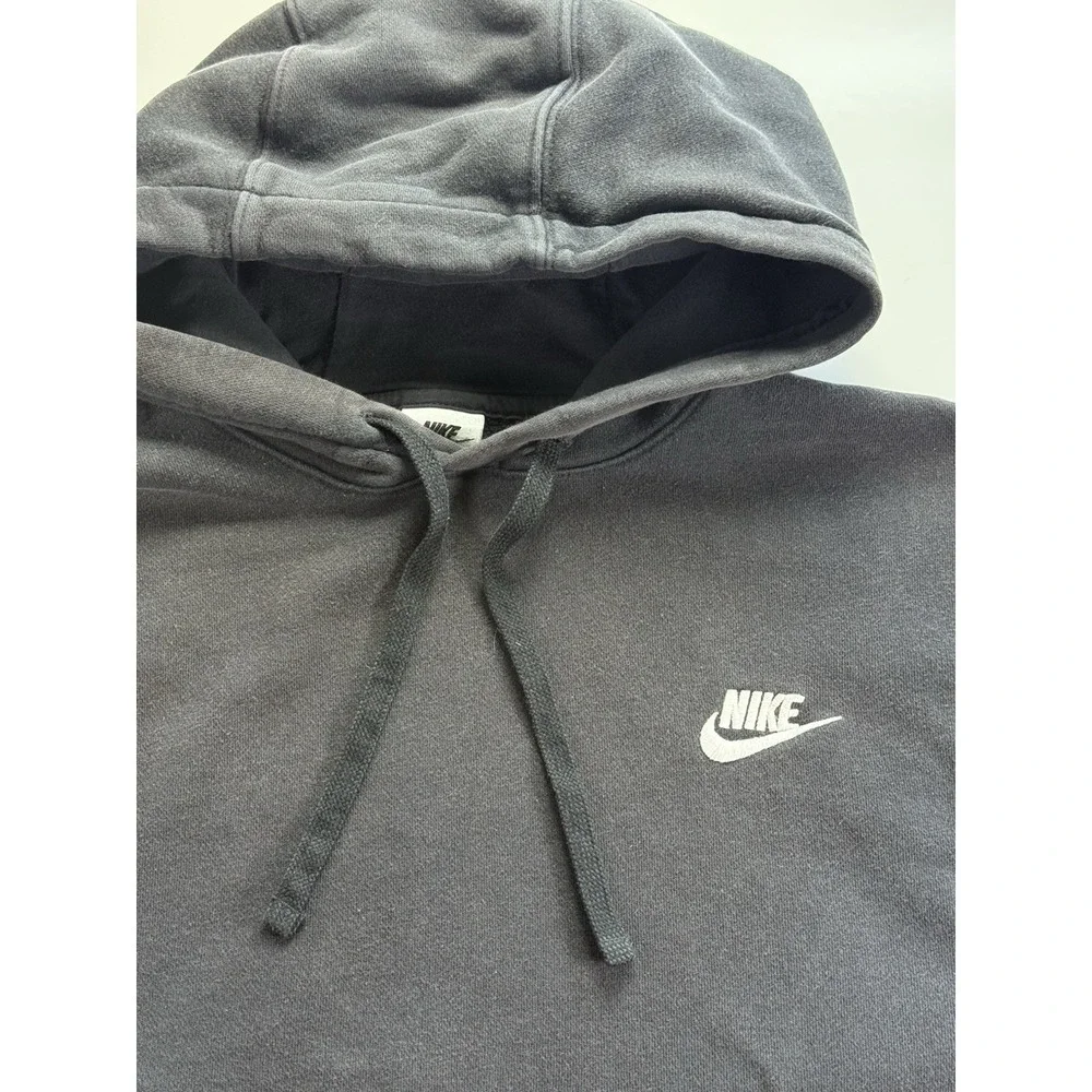Nike Hoodie XL Black‎ Fleece M Logo Kangaroo pocket embroidered swoosh